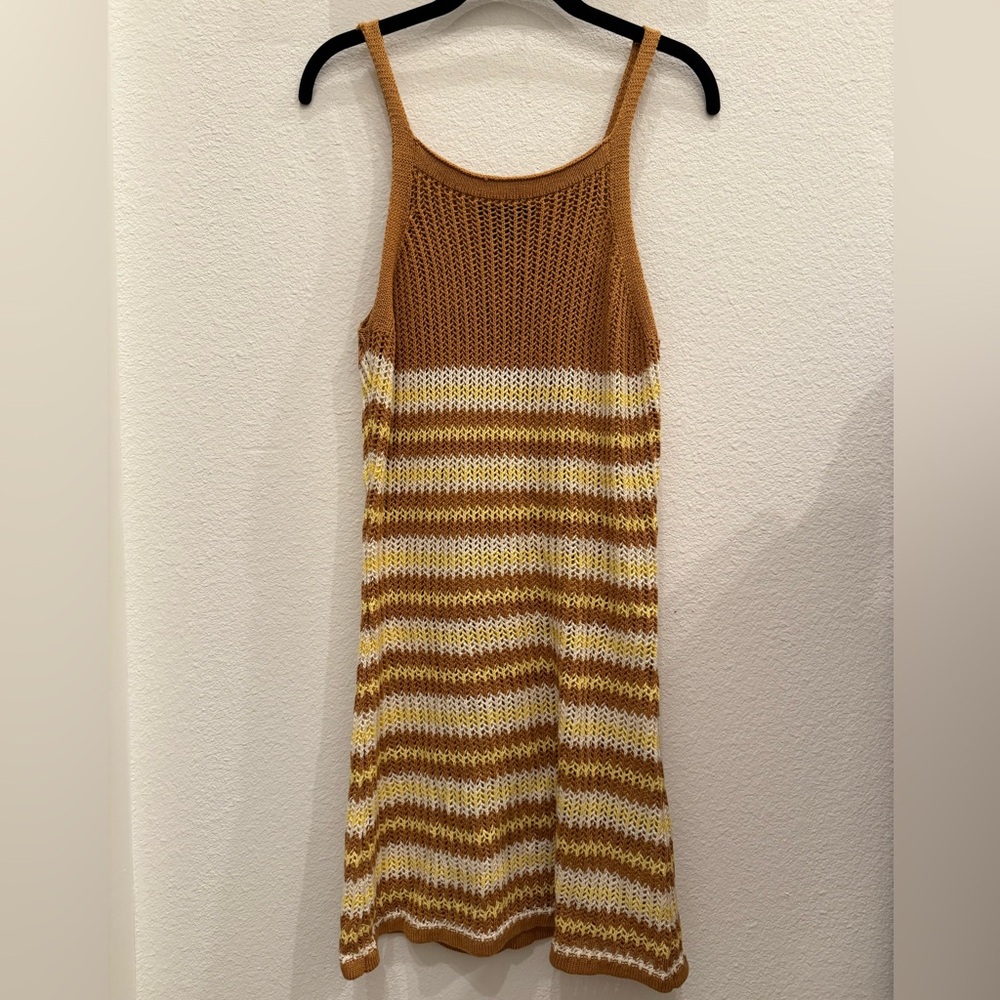 Forever 21 Crochet Striped Mini Dress